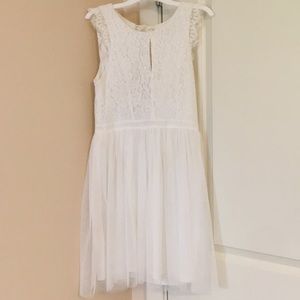 White tulle and lace dress